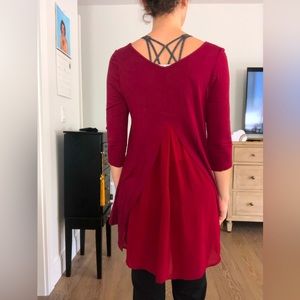 Kim & Cami Maroon High-Low Top